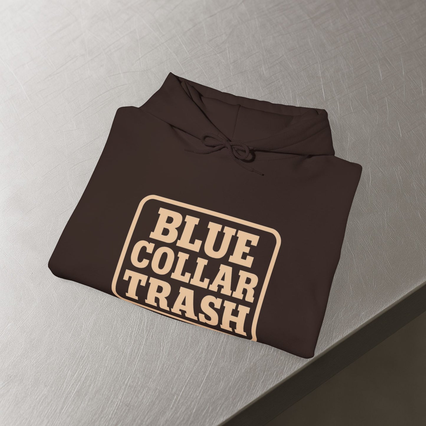 'Blue Collar Trash' Men's Hoodie, Motivational Sweater
