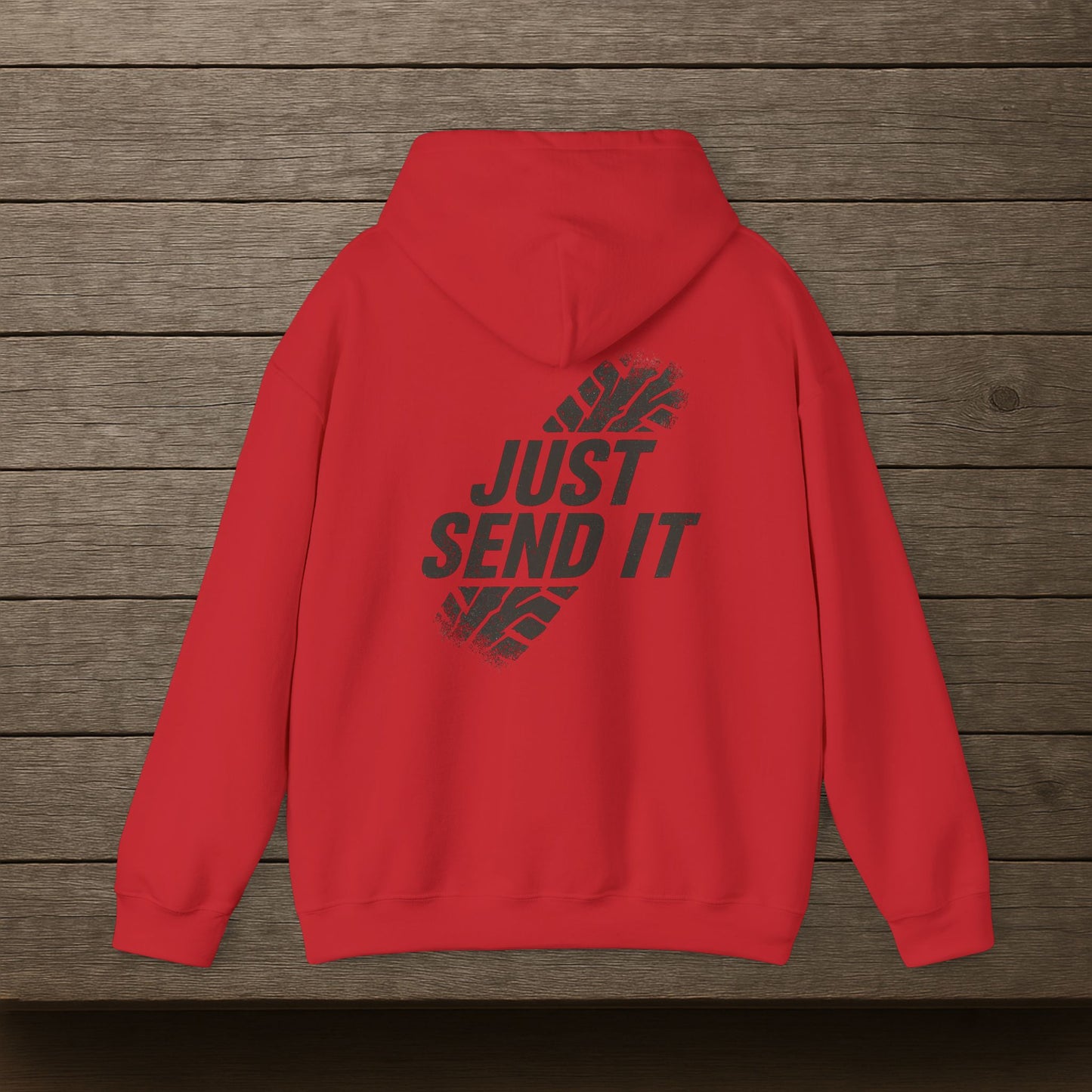 'Just Send It' Men's Hoodie, Motivational Sweater