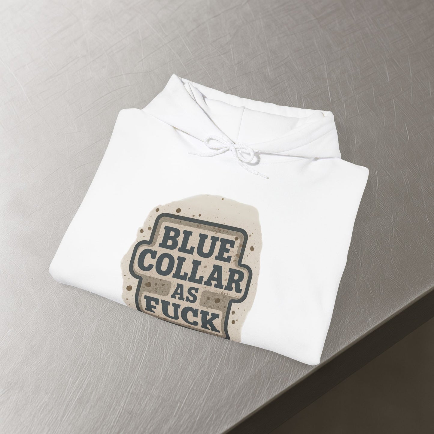 'Blue Collar As Fuck' Hoodie, Motivational Sweater
