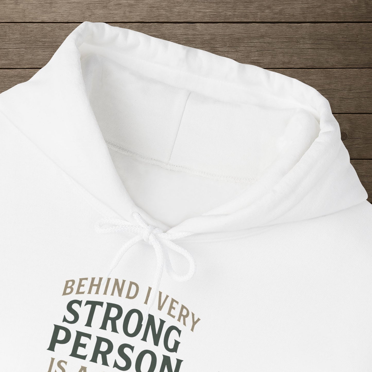 'Behind Every Strong Person Is a Story That Gave Them No Choice' Men's Hoodie, Motivational Workout Sweater