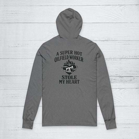 “A Super Hot Oilfield Worker Stole My Heart” Sweater, Trades Spouse Hoodie