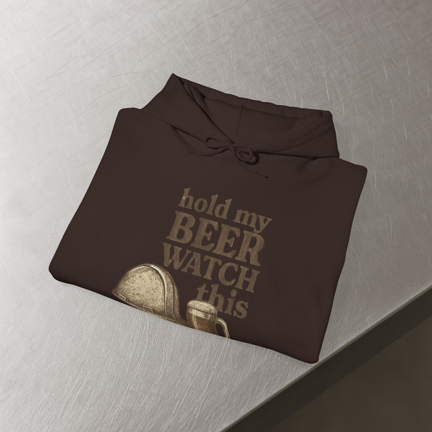 'Hold My Beer, Watch This' Men's Hoodie, Funny Sweater