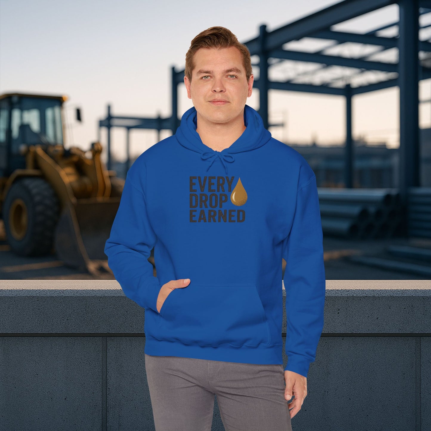 'Every Drop Earned' Hoodie, Motivational Sweater
