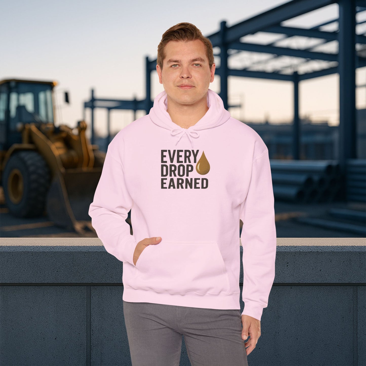 'Every Drop Earned' Hoodie, Motivational Sweater