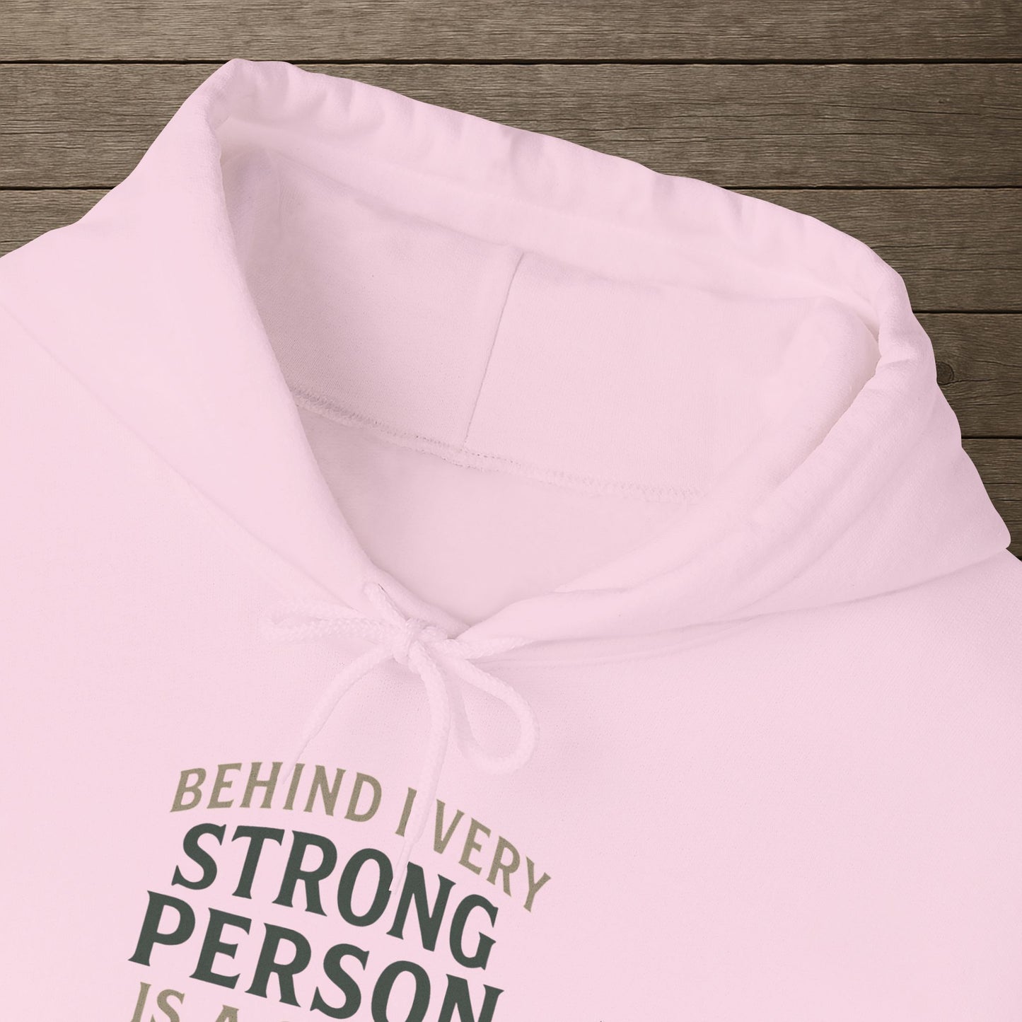 'Behind Every Strong Person Is a Story That Gave Them No Choice' Men's Hoodie, Motivational Workout Sweater