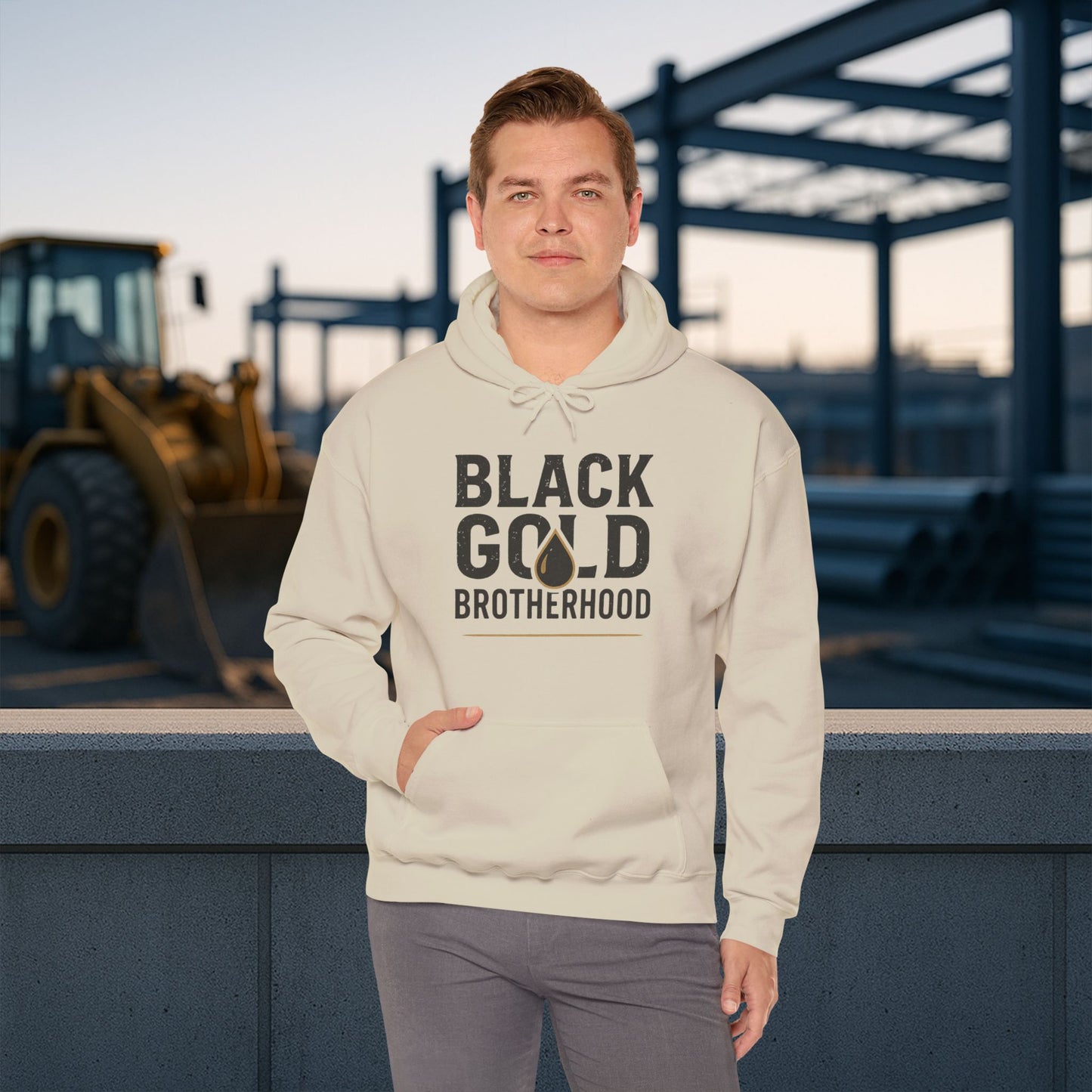 'Black Gold Brotherhood' Hoodie, Motivational Sweater