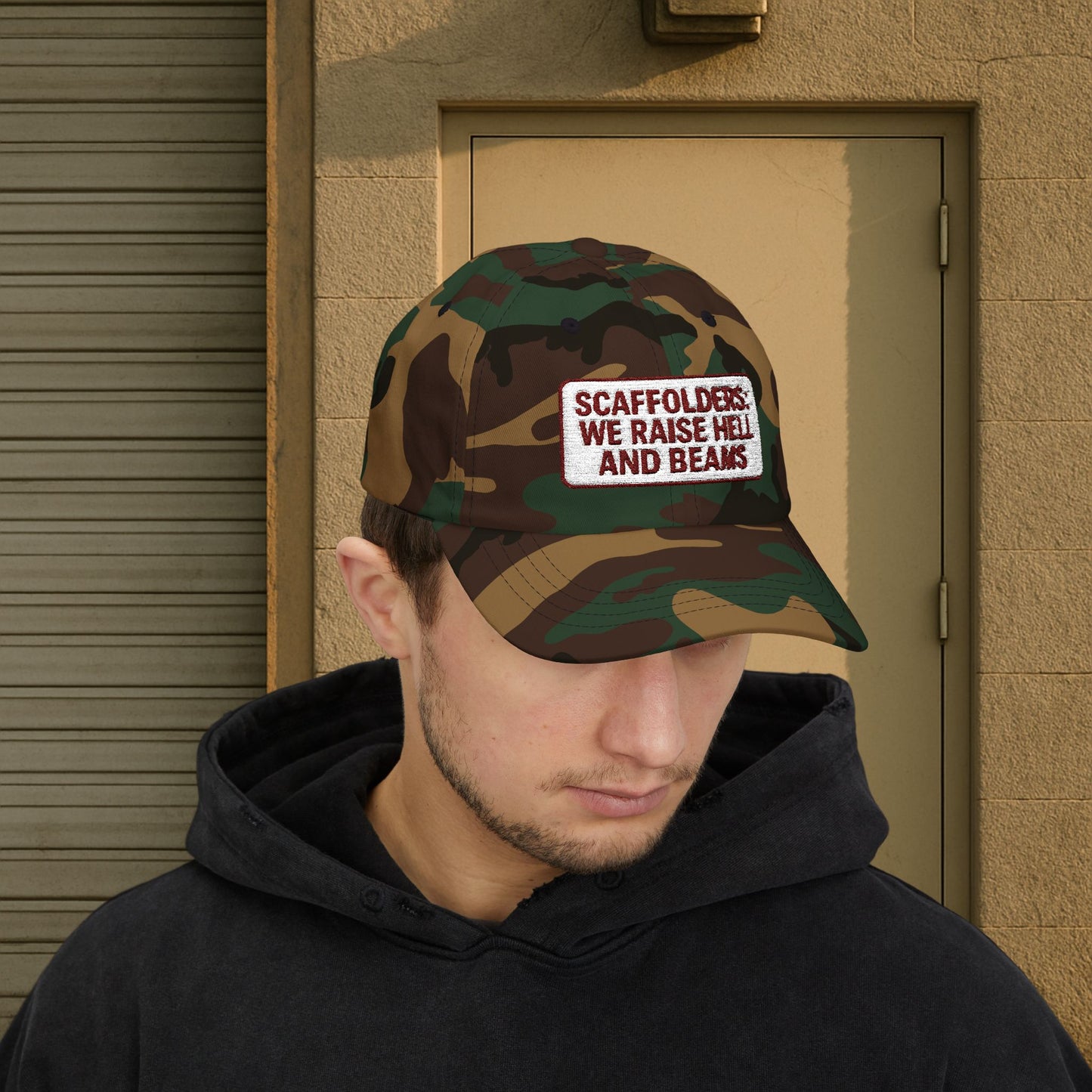 'Scaffolders Raise Hell and Beams' Cap, Adjustable Baseball Hat