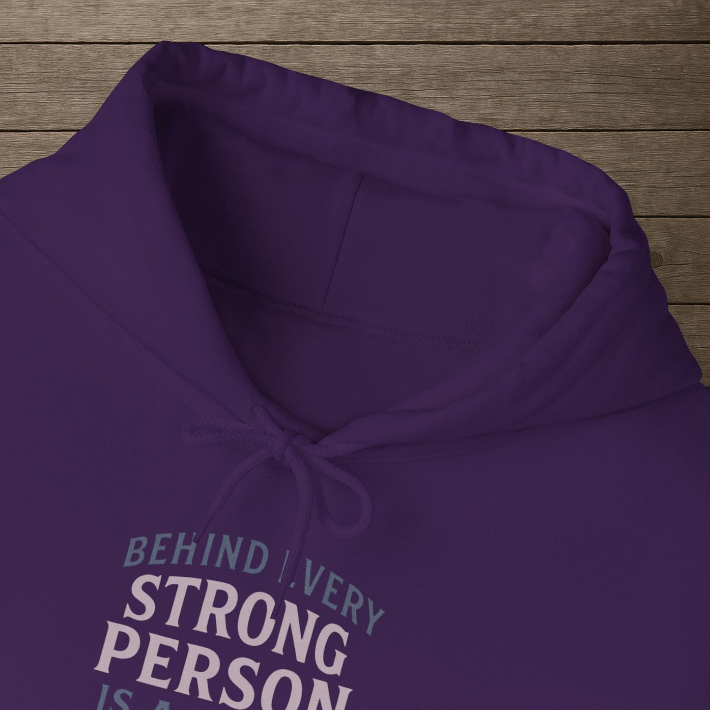 'Behind Every Strong Person Is a Story That Gave Them No Choice' Men's Hoodie, Motivational Workout Sweater