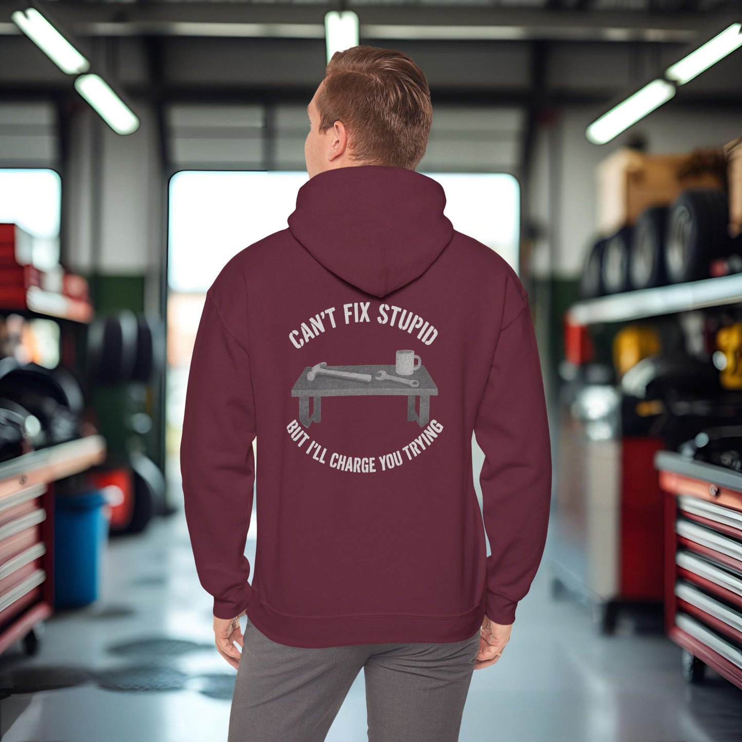 'Can’t Fix Stupid, But I’ll Charge You Trying' Hoodie, Motivational Sweater