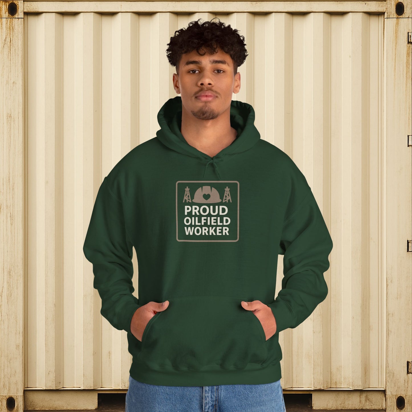 'Proud Oilfield Worker' Hoodie, Motivational Sweater