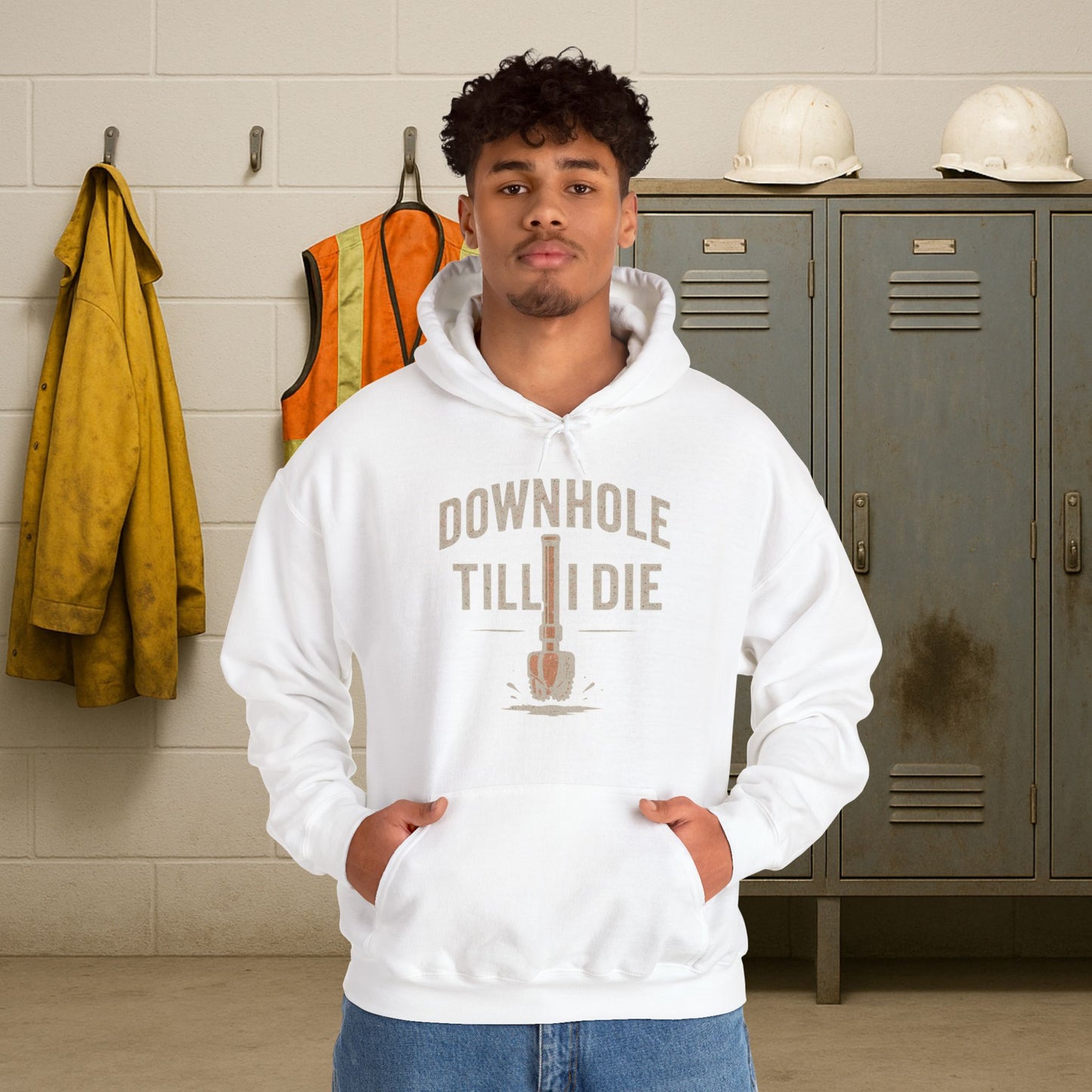 'Downhole Till I Die' Hoodie, Motivational Sweater