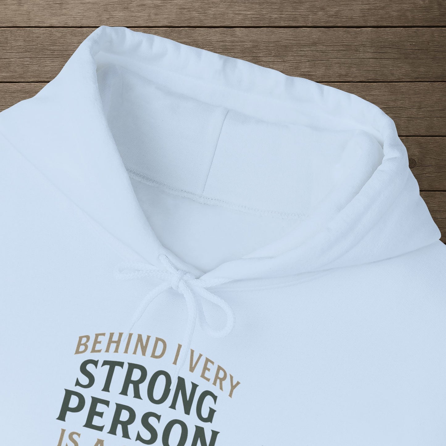 'Behind Every Strong Person Is a Story That Gave Them No Choice' Men's Hoodie, Motivational Workout Sweater