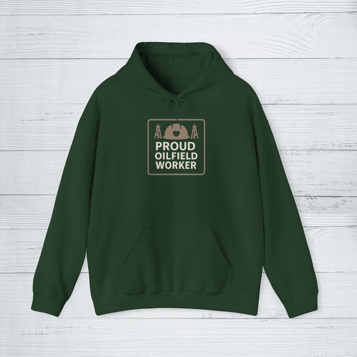 'Proud Oilfield Worker' Hoodie, Motivational Sweater