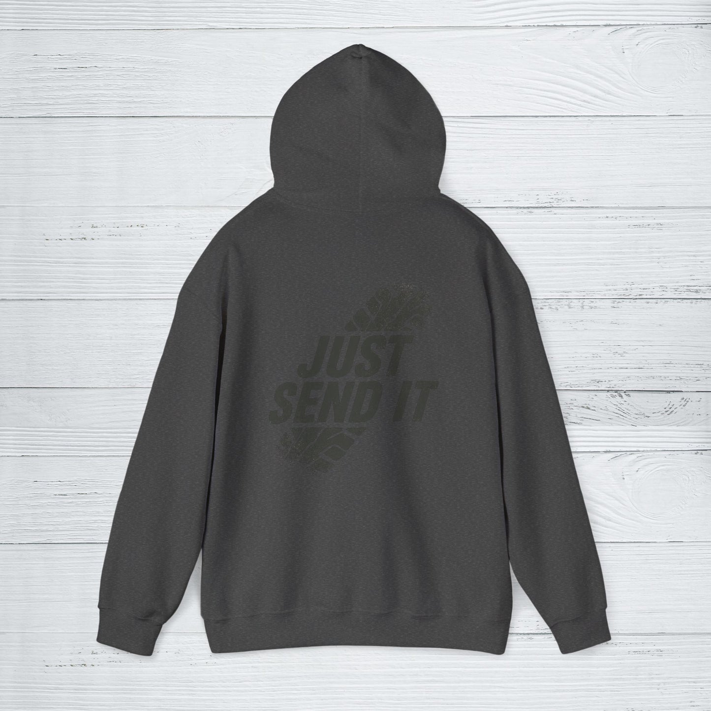 'Just Send It' Men's Hoodie, Motivational Sweater