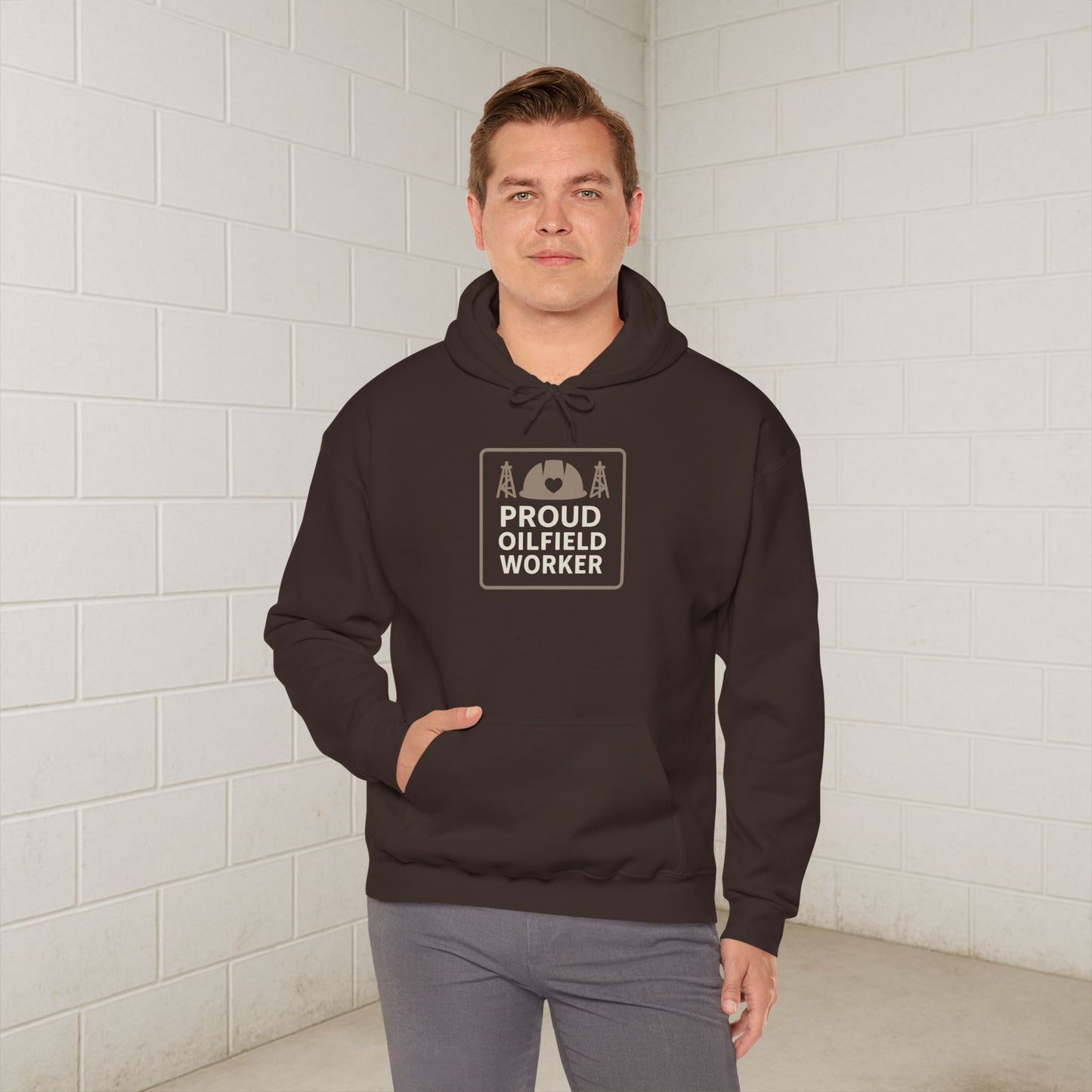 'Proud Oilfield Worker' Hoodie, Motivational Sweater