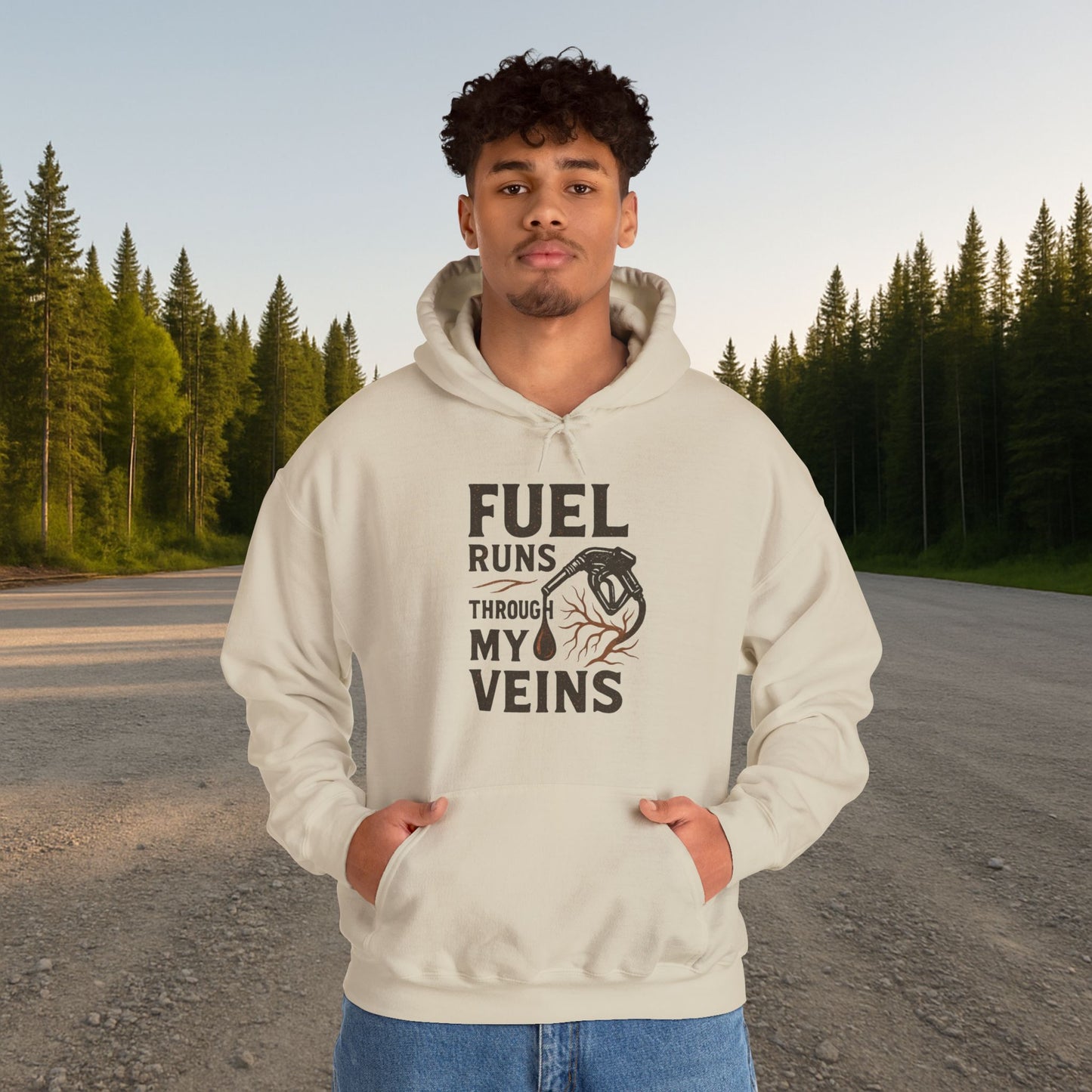 'Fuel Runs Through My Veins' Hoodie, Motivational Sweater