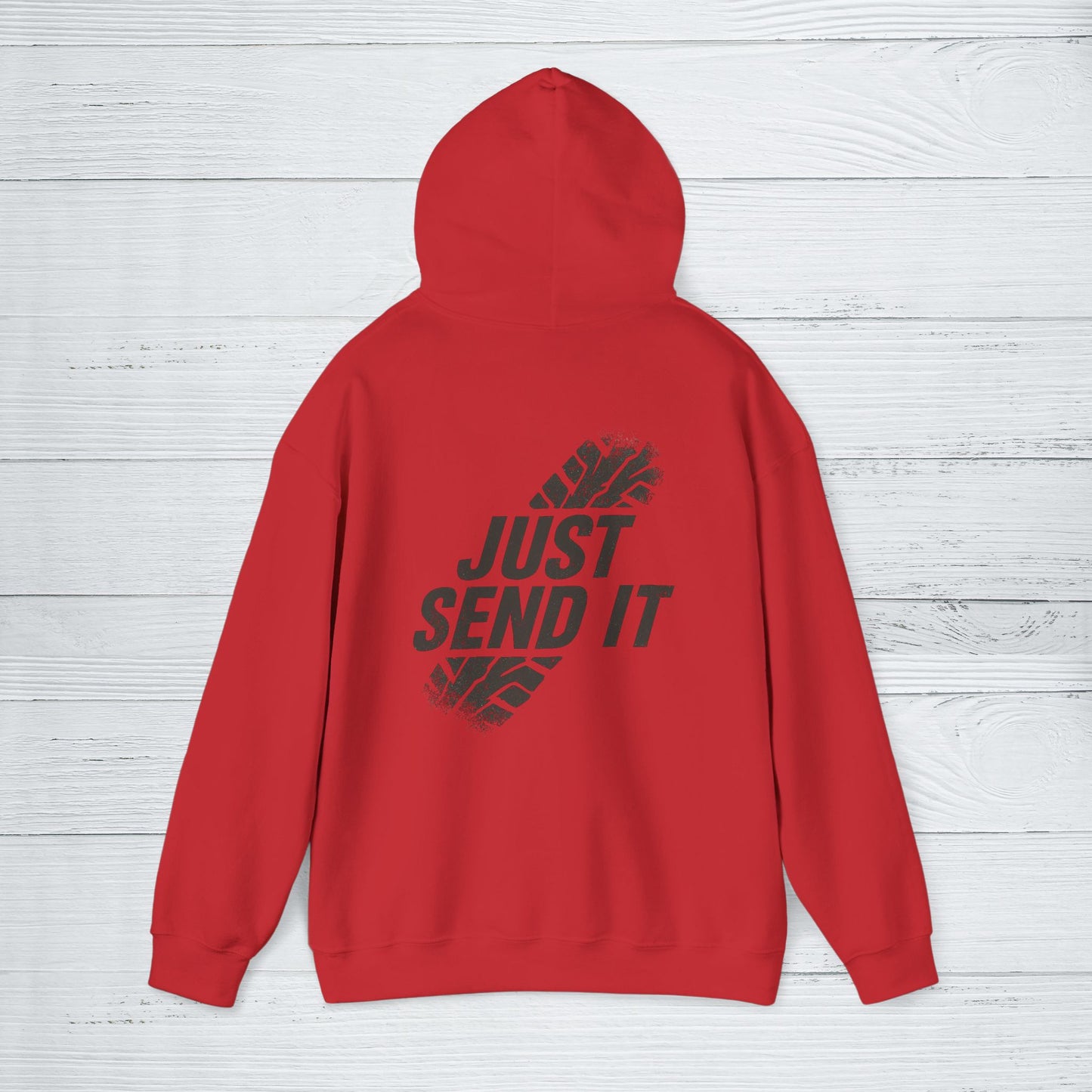 'Just Send It' Men's Hoodie, Motivational Sweater