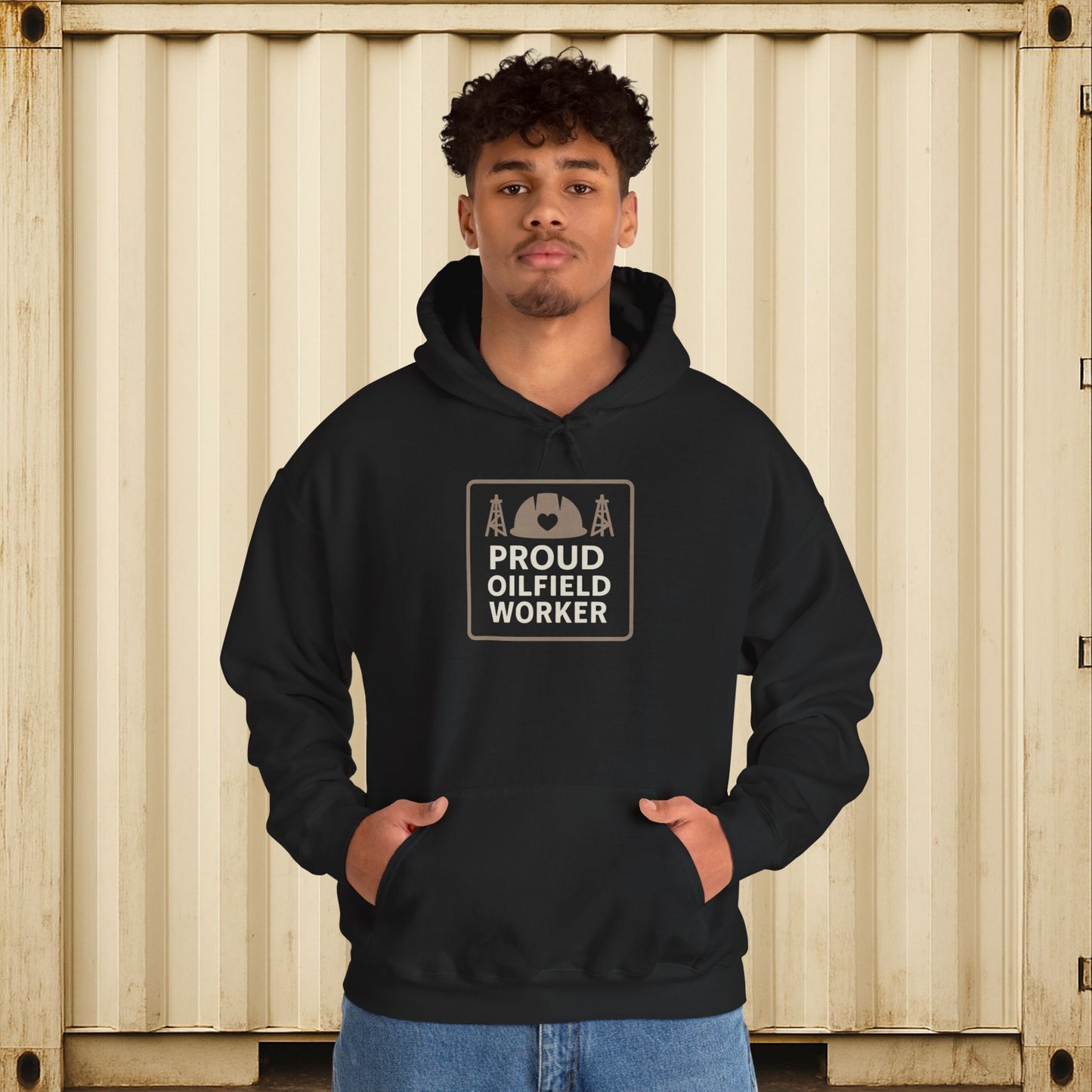 'Proud Oilfield Worker' Hoodie, Motivational Sweater