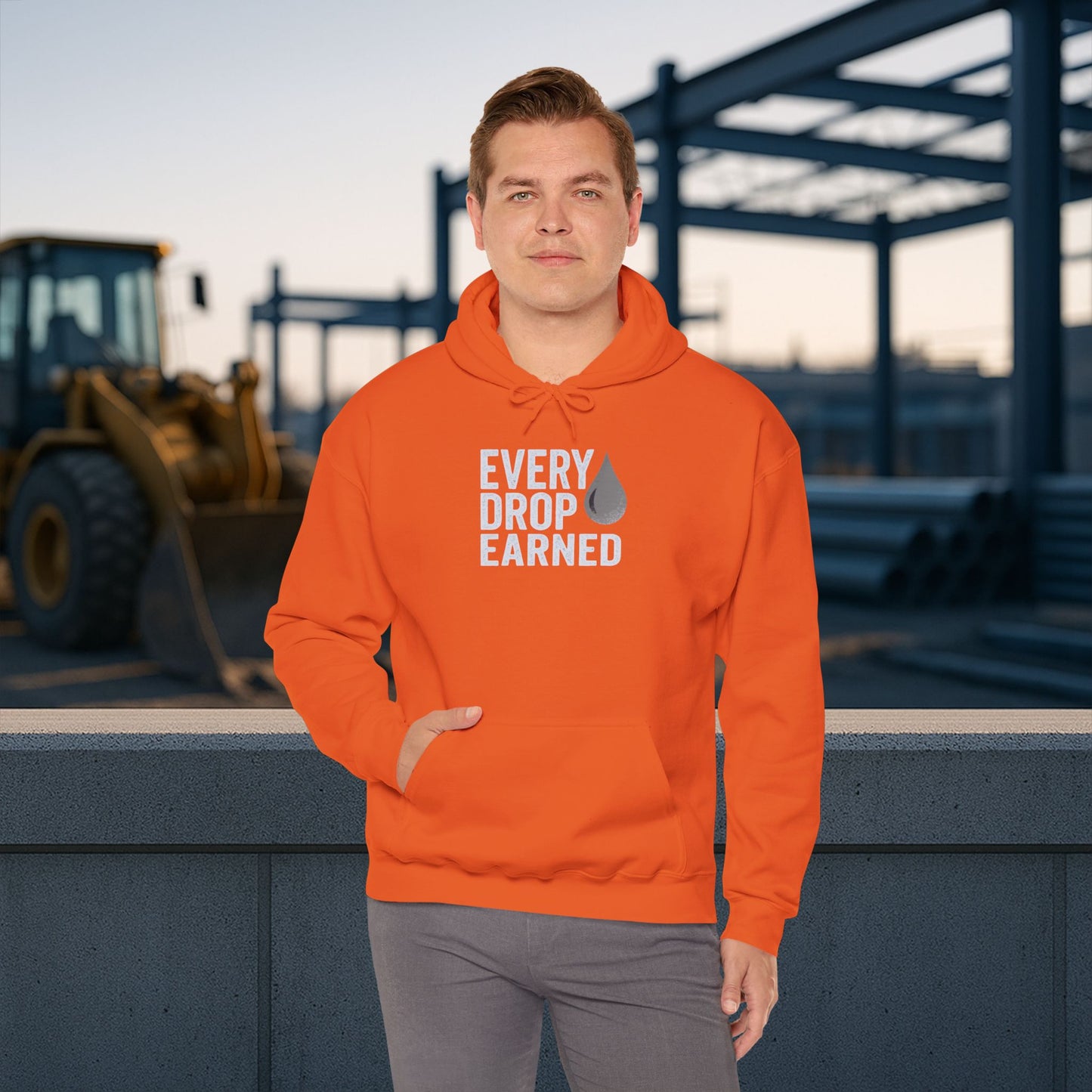 'Every Drop Earned' Hoodie, Motivational Sweater