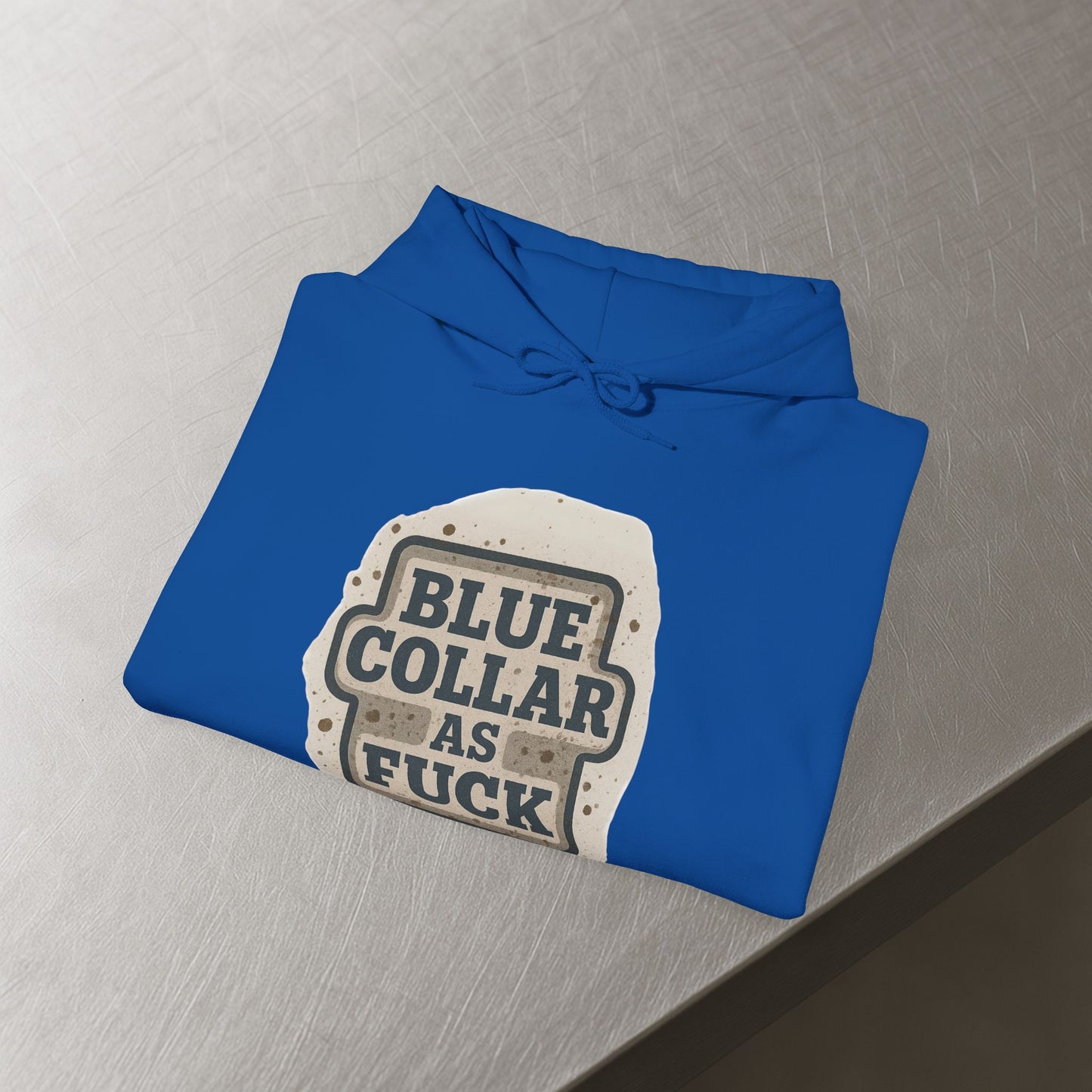'Blue Collar As Fuck' Hoodie, Motivational Sweater