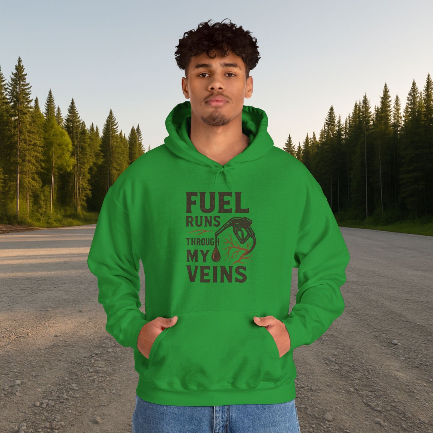 'Fuel Runs Through My Veins' Hoodie, Motivational Sweater