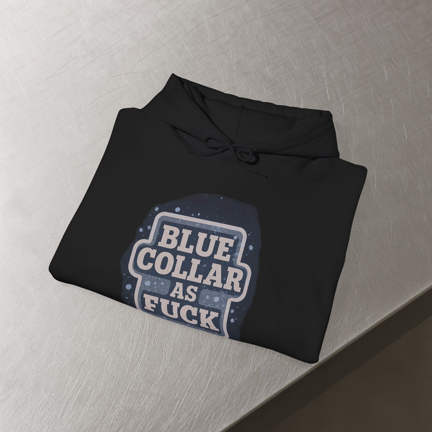 'Blue Collar As Fuck' Hoodie, Motivational Sweater