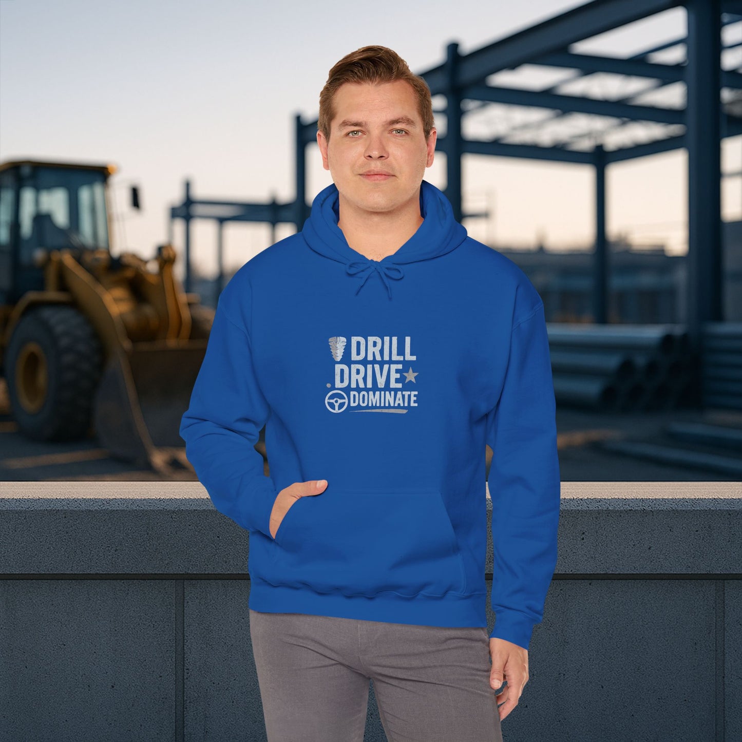 'Drill. Drive. Dominate.' Hoodie, Motivational Sweater