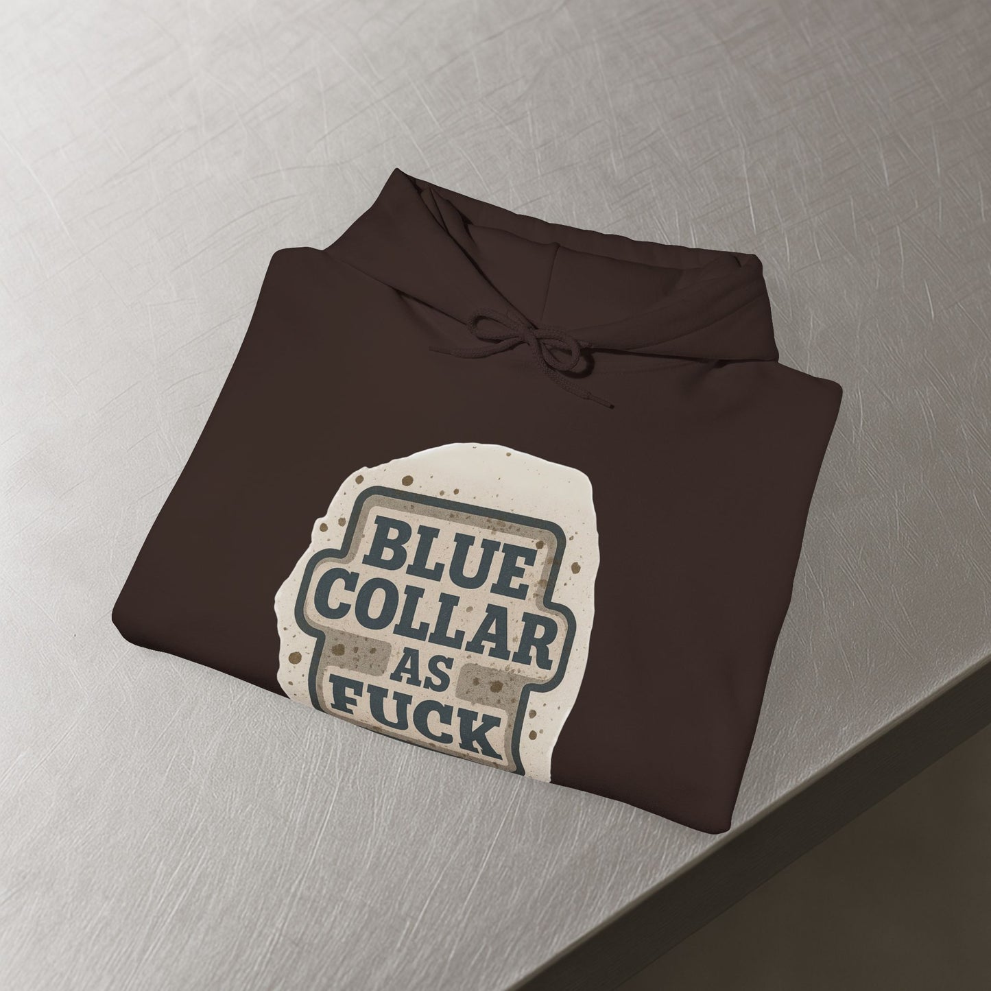 'Blue Collar As Fuck' Hoodie, Motivational Sweater