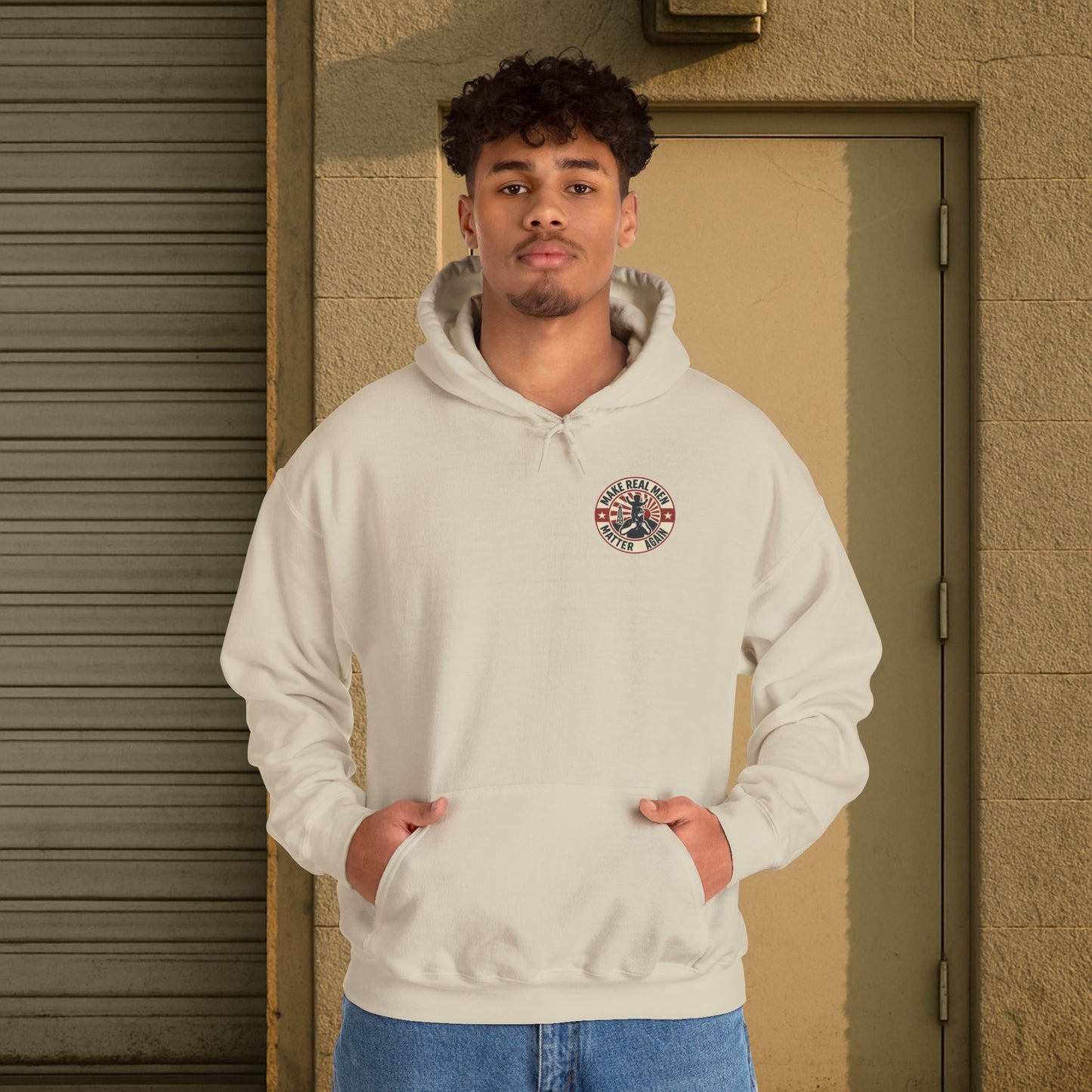 'Make Real Men Matter Again' Men's Hoodie, Motivational Sweater