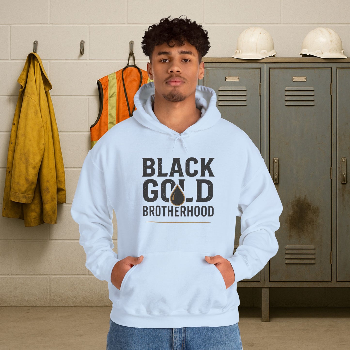 'Black Gold Brotherhood' Hoodie, Motivational Sweater