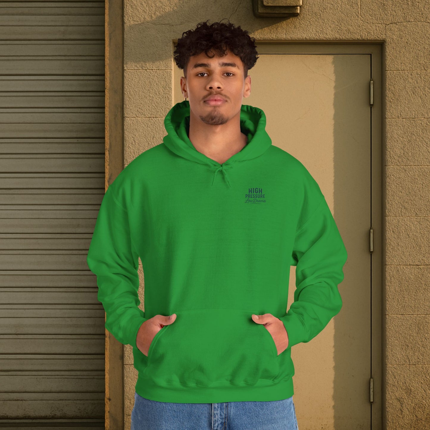 'High Pressure, Low Drama' Men's Hoodie, Motivational Sweater