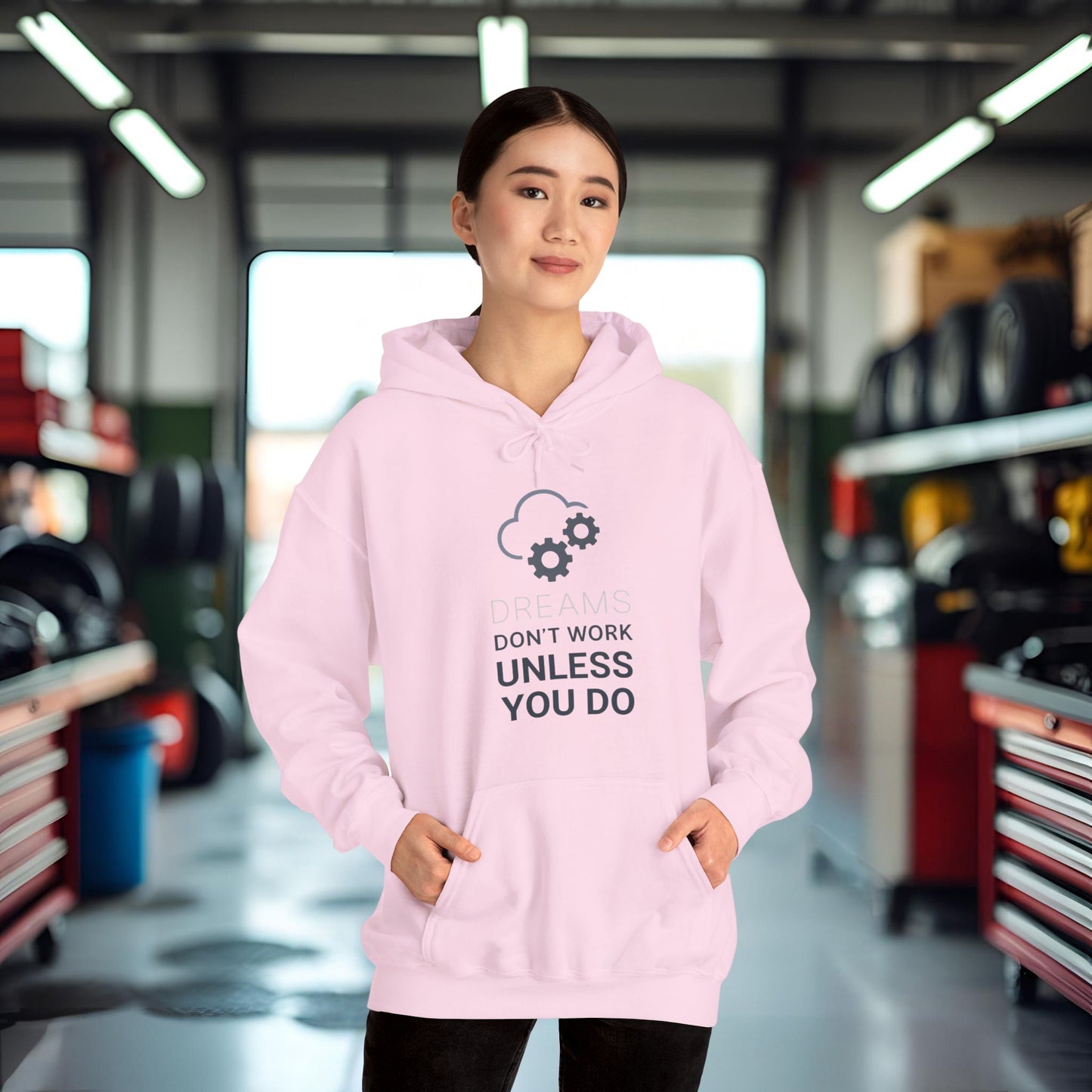 'Dreams Don’t Work Unless You Do' Hoodie, Motivational Sweater