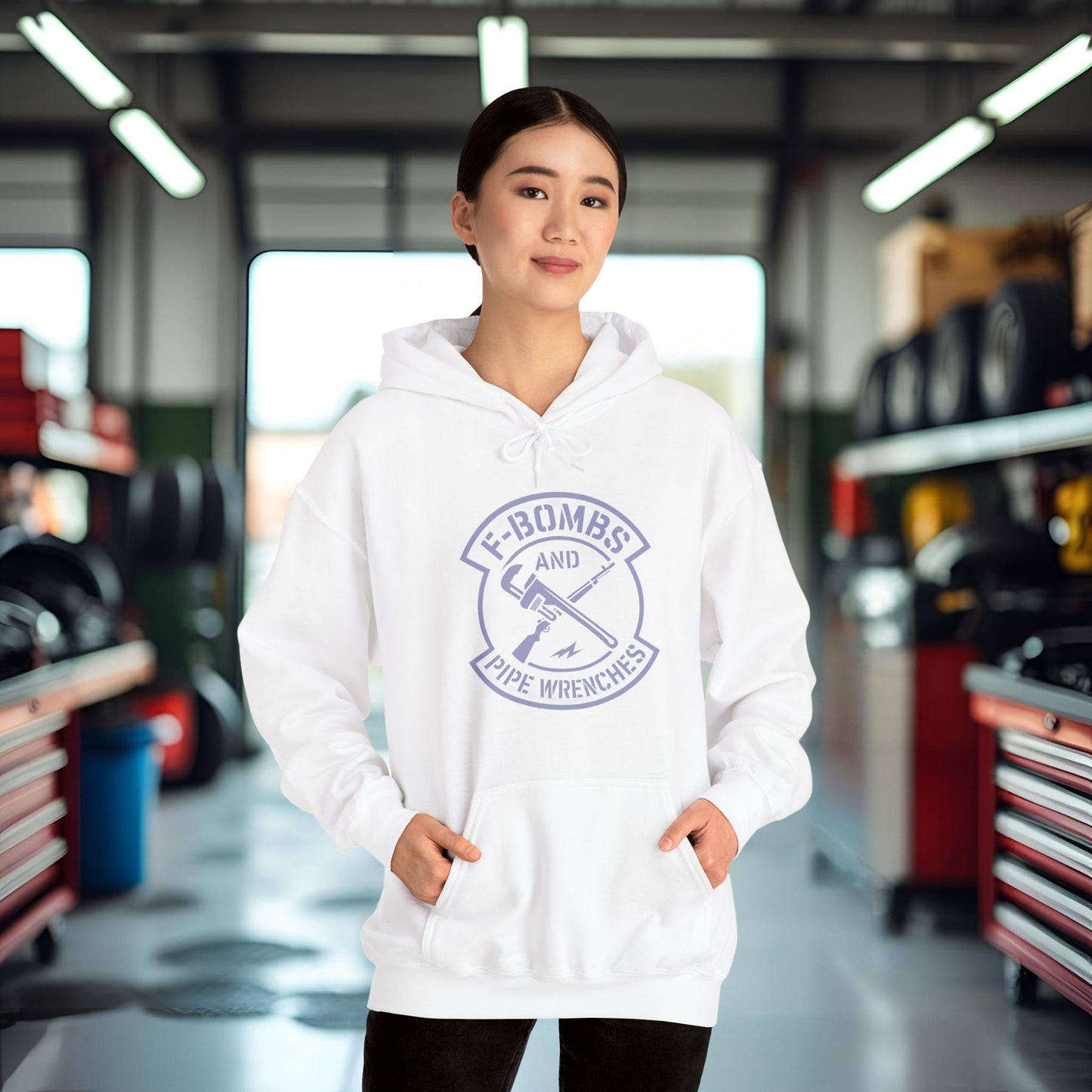 'F-Bombs and Pipe Wrenches' Hoodie, Motivational Sweater