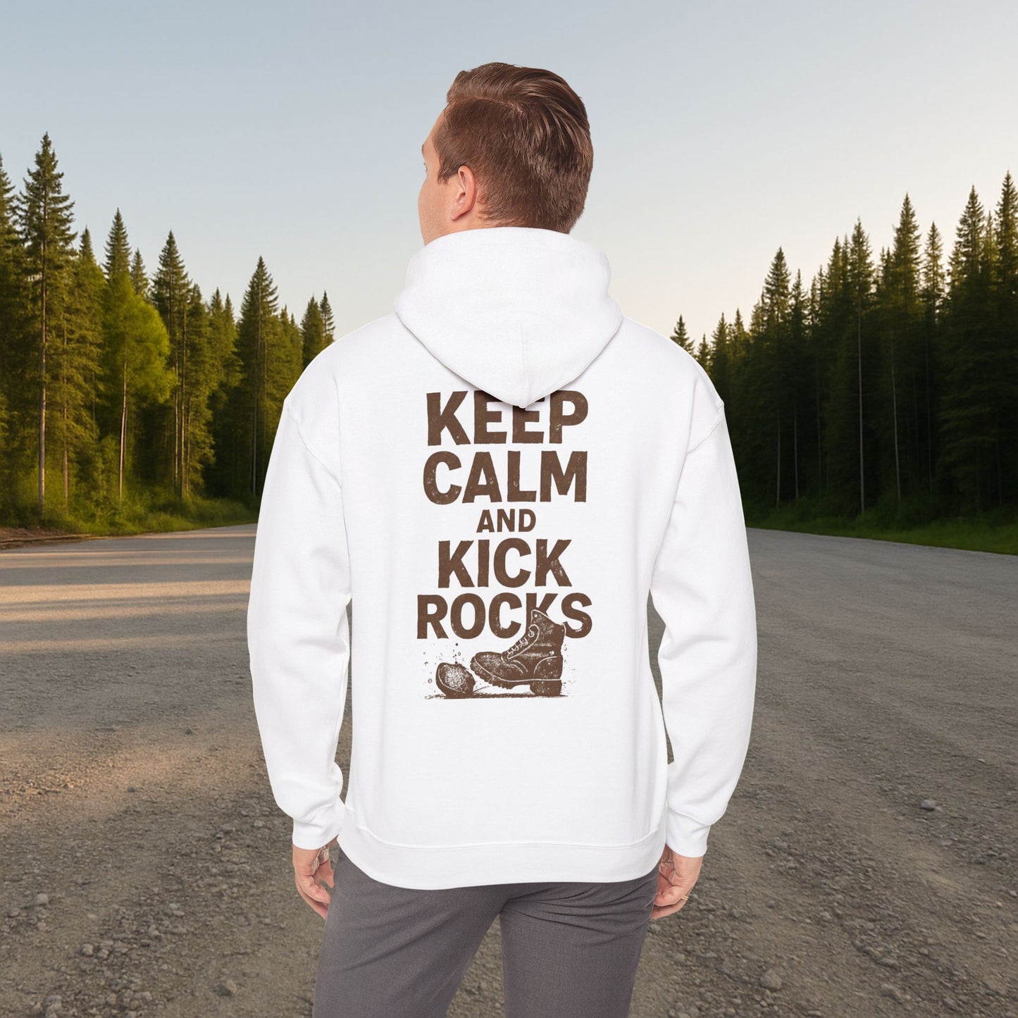 'Keep Calm and Kick Rocks' Hoodie, Funny Motivational Sweater