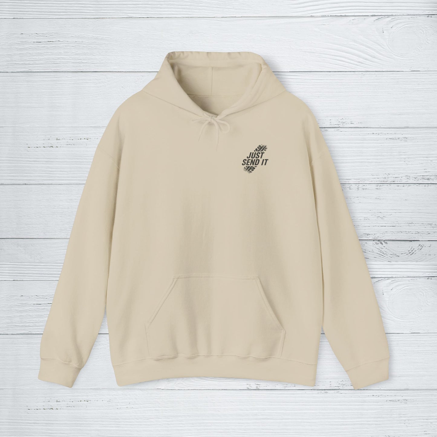 'Just Send It' Men's Hoodie, Motivational Sweater