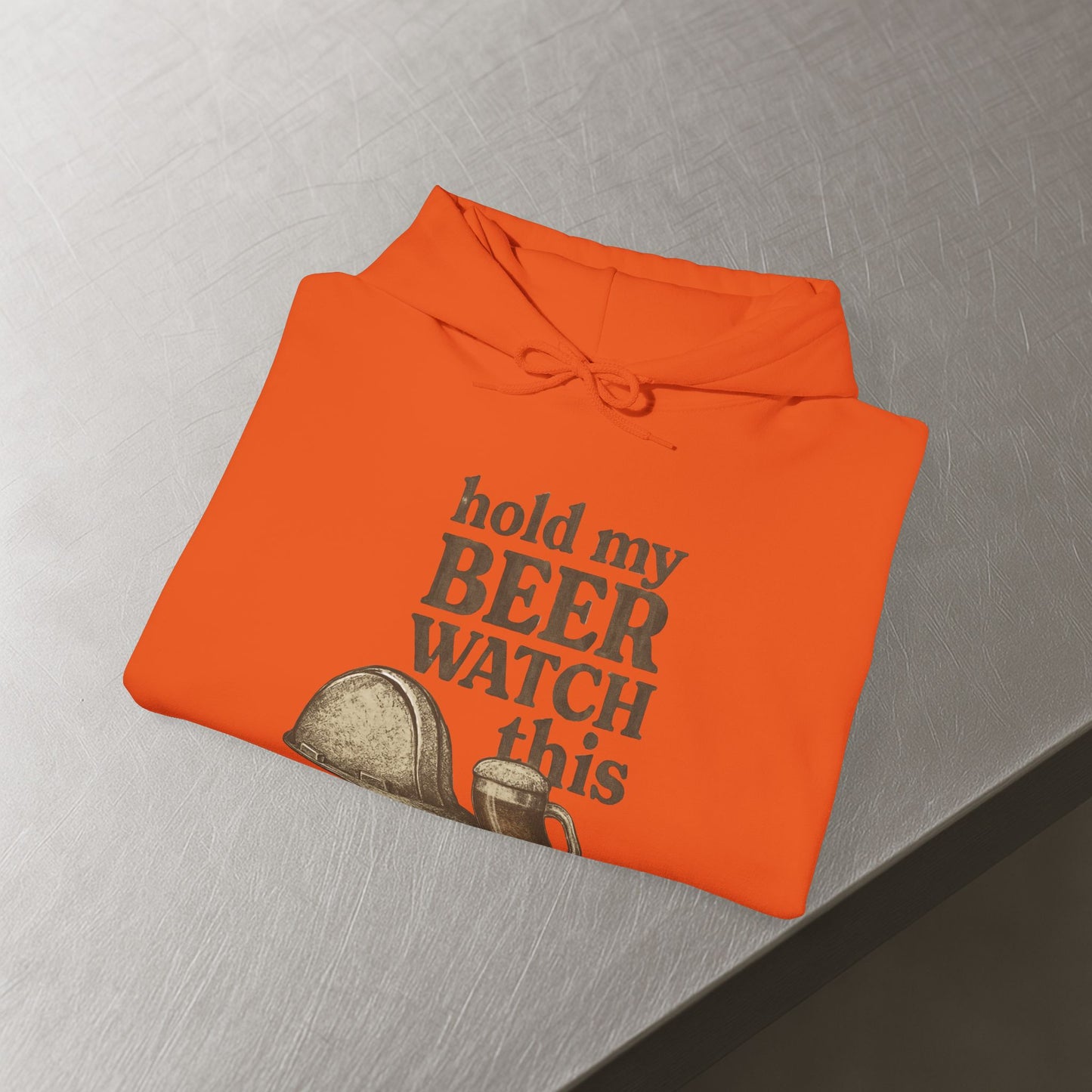 'Hold My Beer, Watch This' Men's Hoodie, Funny Sweater