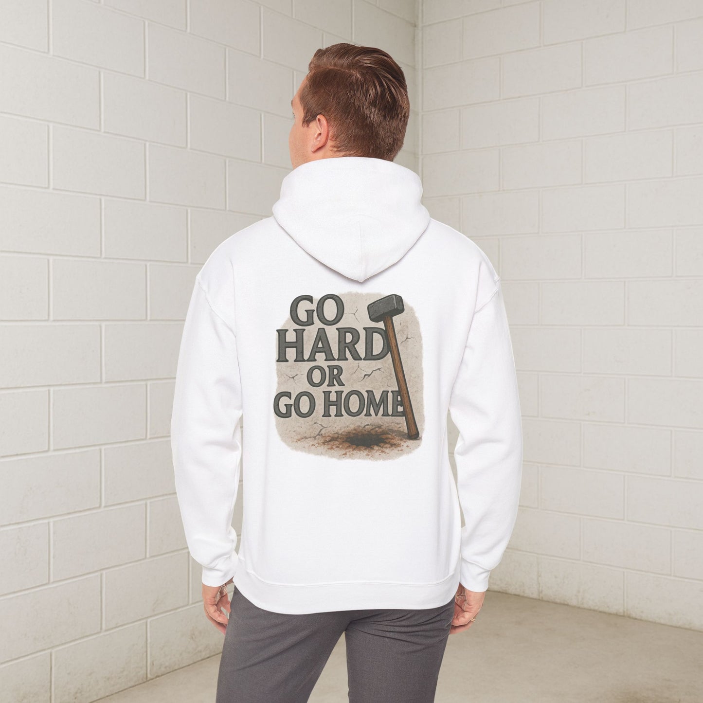 'Go Hard or Go Home' Hoodie, Funny Motivational Sweater