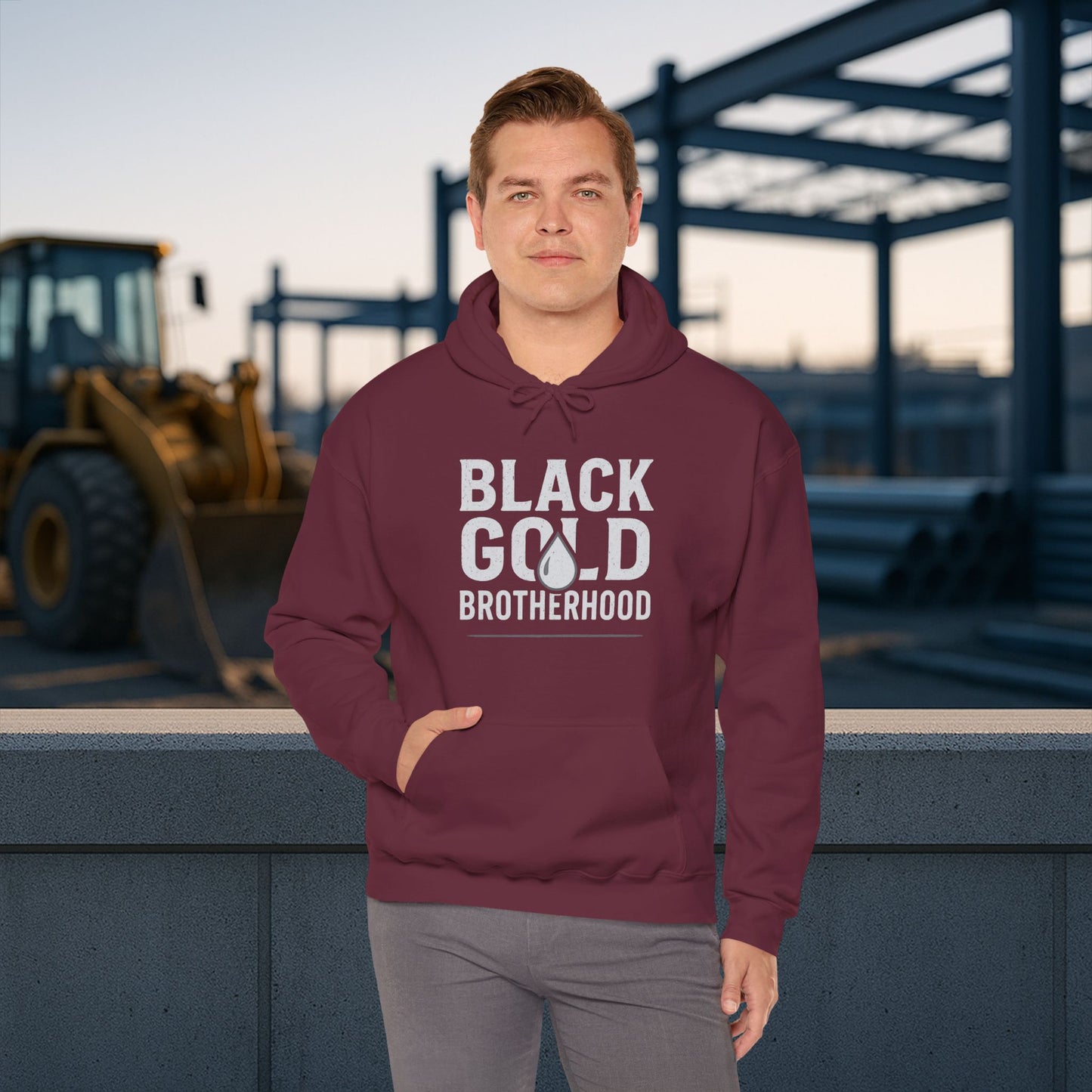 'Black Gold Brotherhood' Hoodie, Motivational Sweater