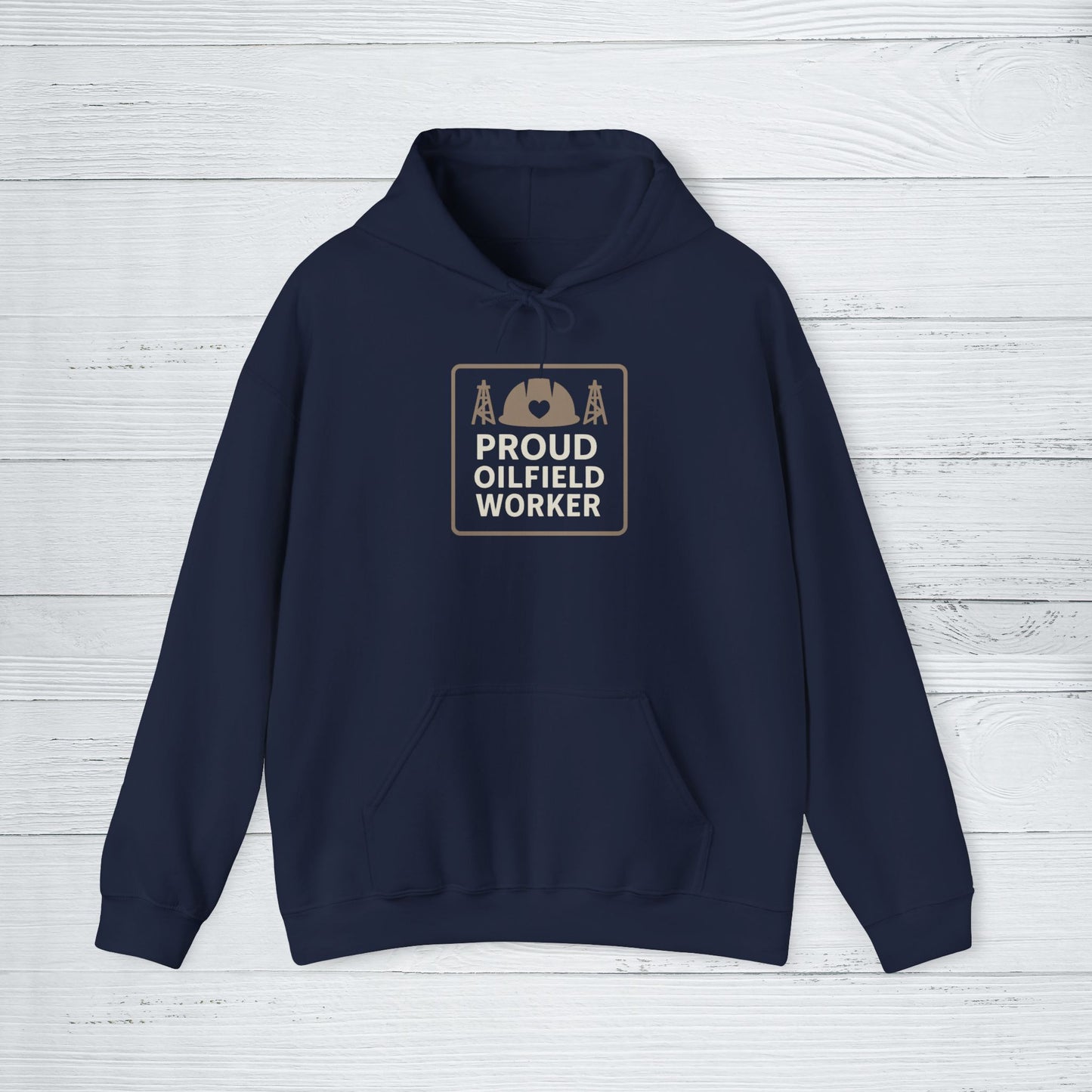 'Proud Oilfield Worker' Hoodie, Motivational Sweater