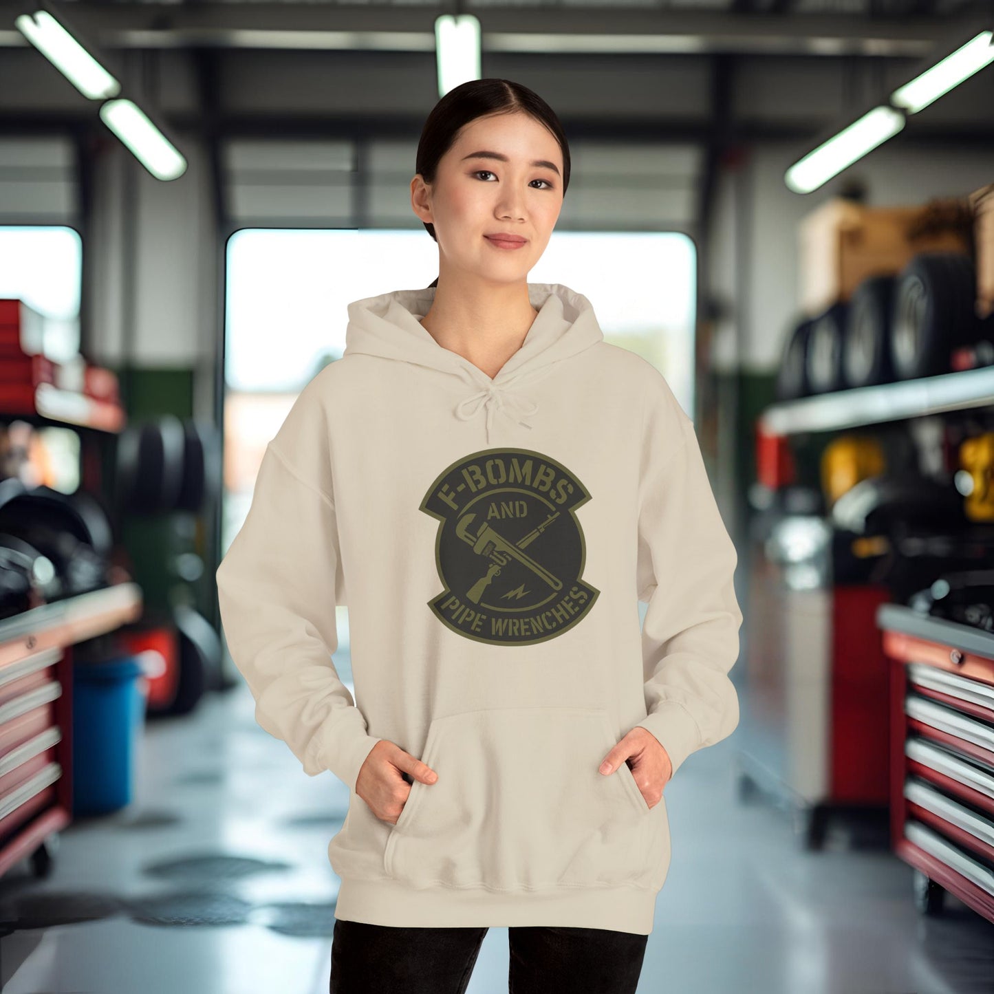 'F-Bombs and Pipe Wrenches' Hoodie, Motivational Sweater