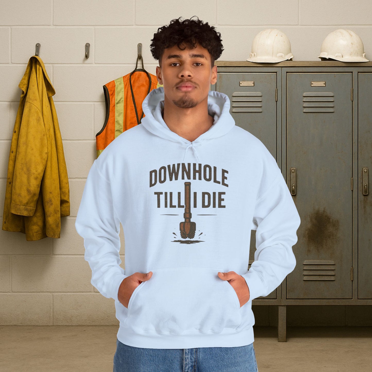 'Downhole Till I Die' Hoodie, Motivational Sweater