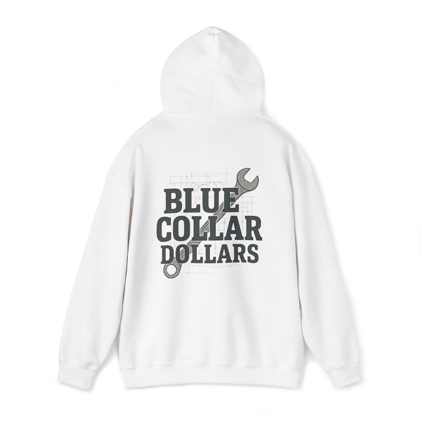 'Blue Collar Dollars' Men's Hoodie, Motivational Sweater
