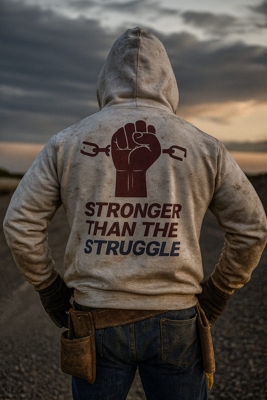 'Stronger Than the Struggle' Hoodie, Motivational Sweater
