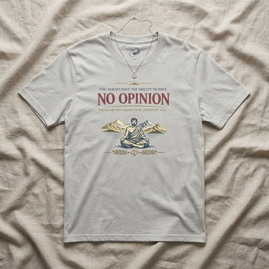 "Ability To Have No Opinion” T-Shirt, Stoic Observer motivational t-shirt