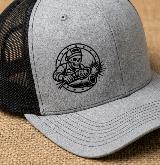 Skeleton Grinding Pipe Sparks Hat, Pipefitter Hat