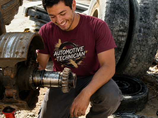 Automotive Technician T-Shirt, Distressed Auto Mechanic T-Shirt