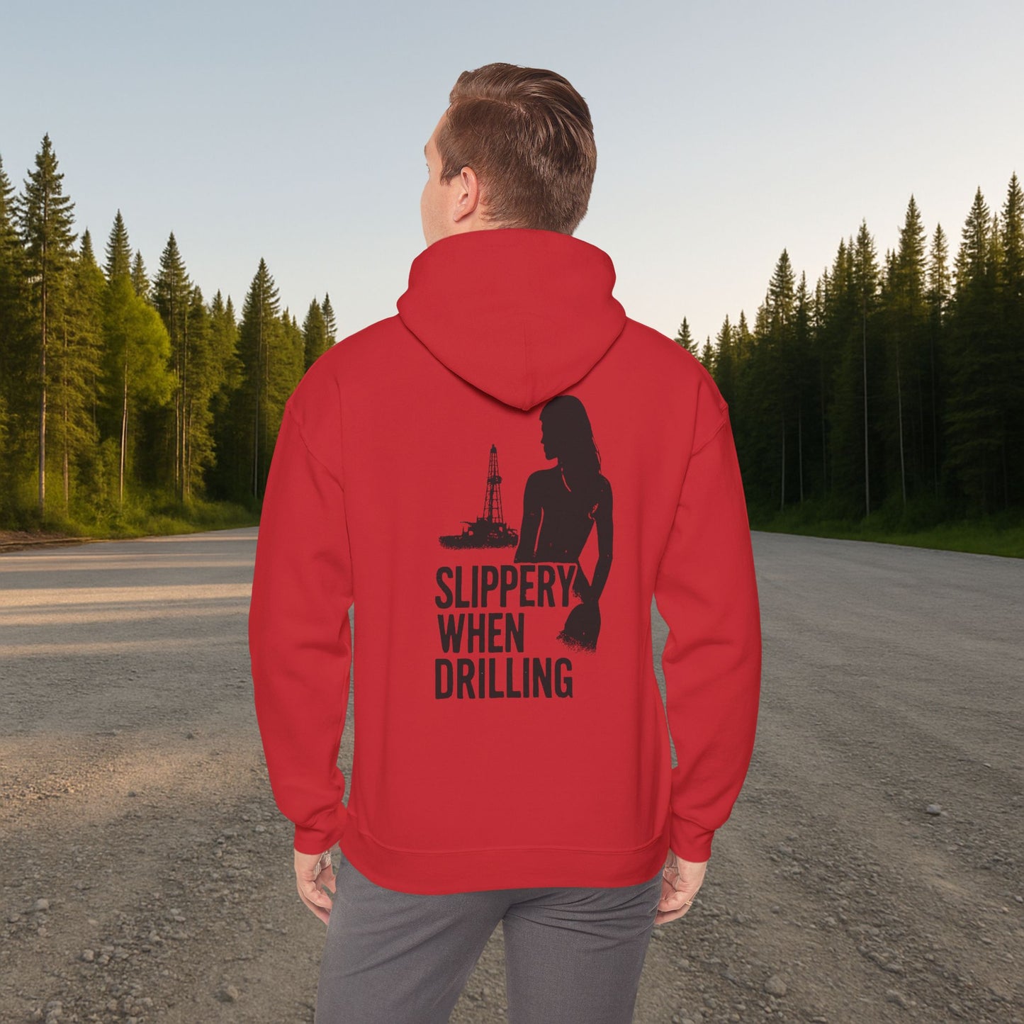 'Slippery When Drilling' Hoodie, Funny Sweater