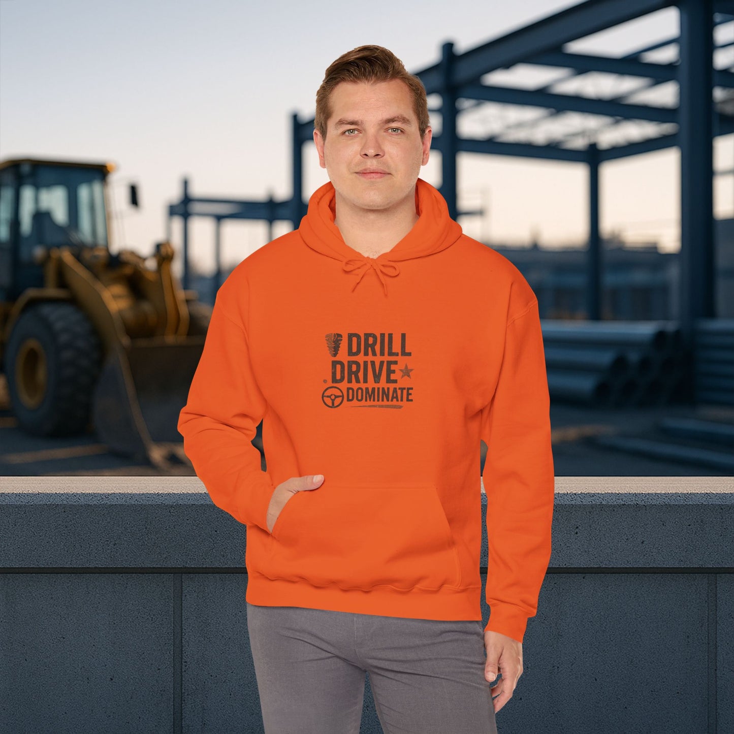 'Drill. Drive. Dominate.' Hoodie, Motivational Sweater