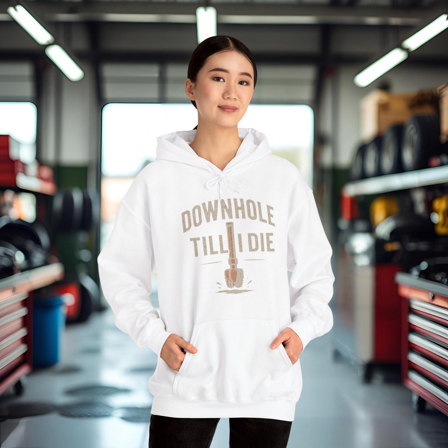 'Downhole Till I Die' Hoodie, Motivational Sweater