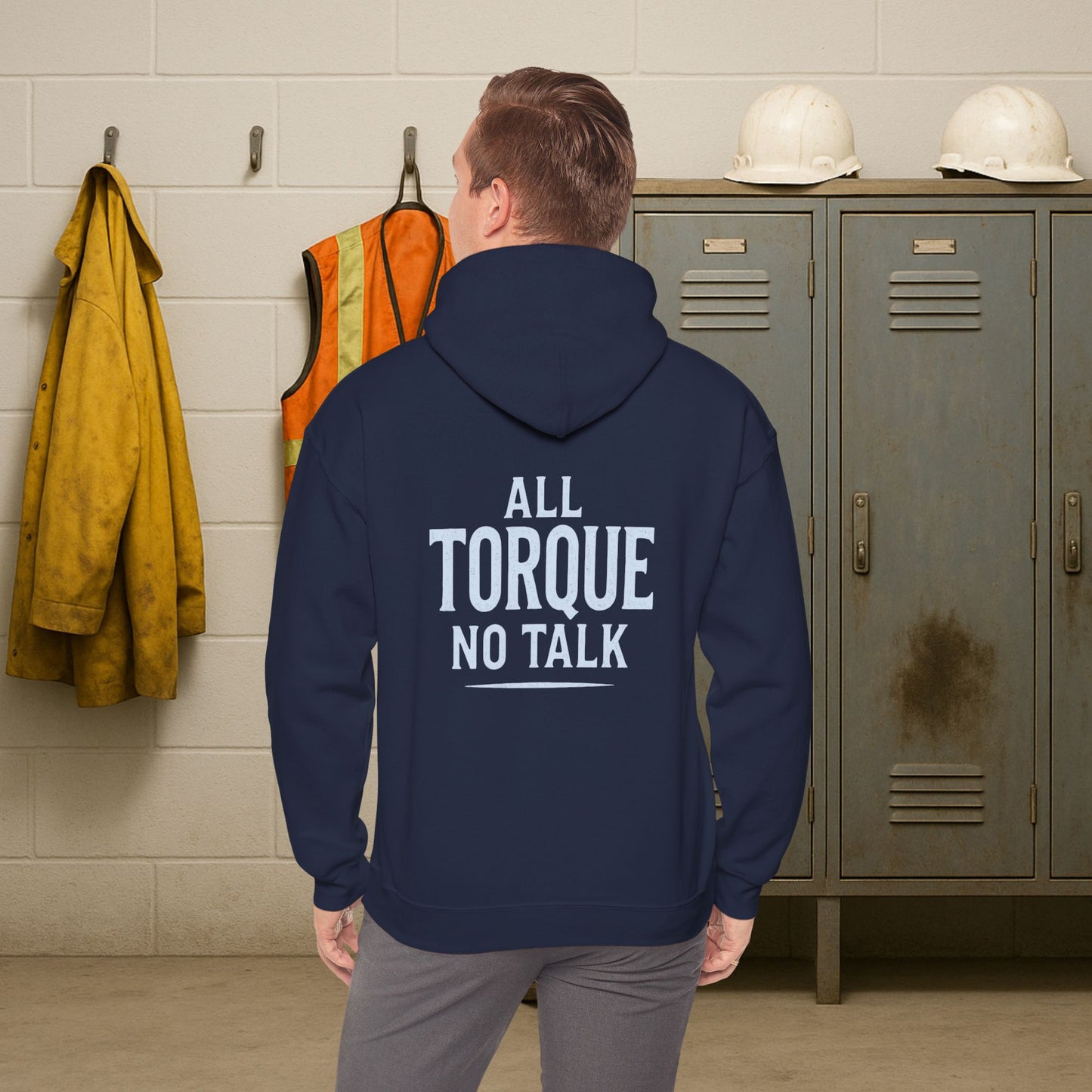 'All Torque No Talk' Men's Hoodie, Motivational Sweater